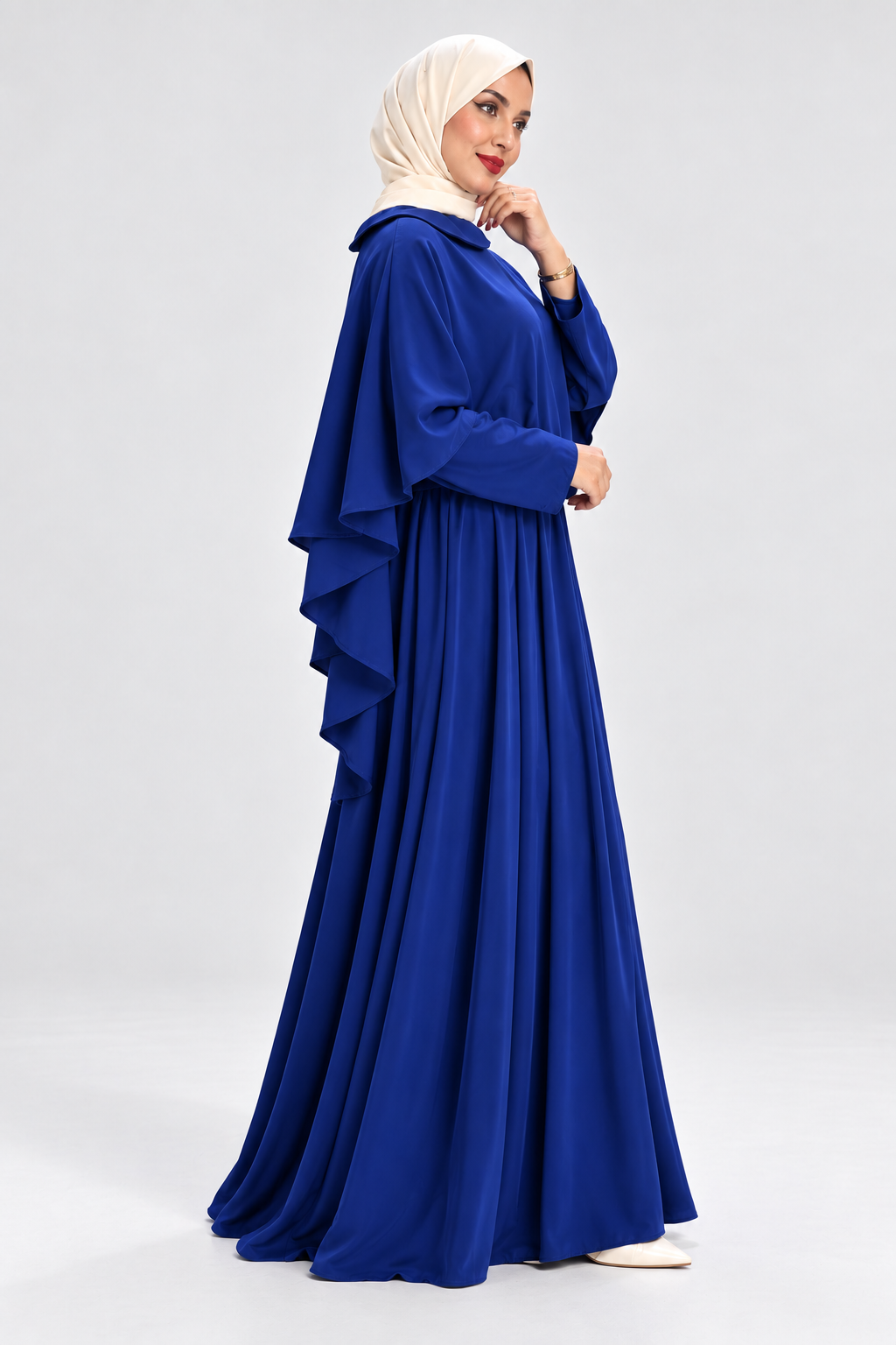 Abaya Rosa style Cape Royal Blue