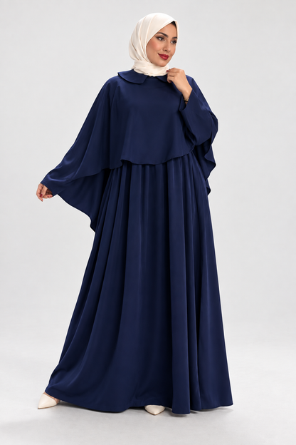 Abaya Rosa style Cape Bleu marine royal