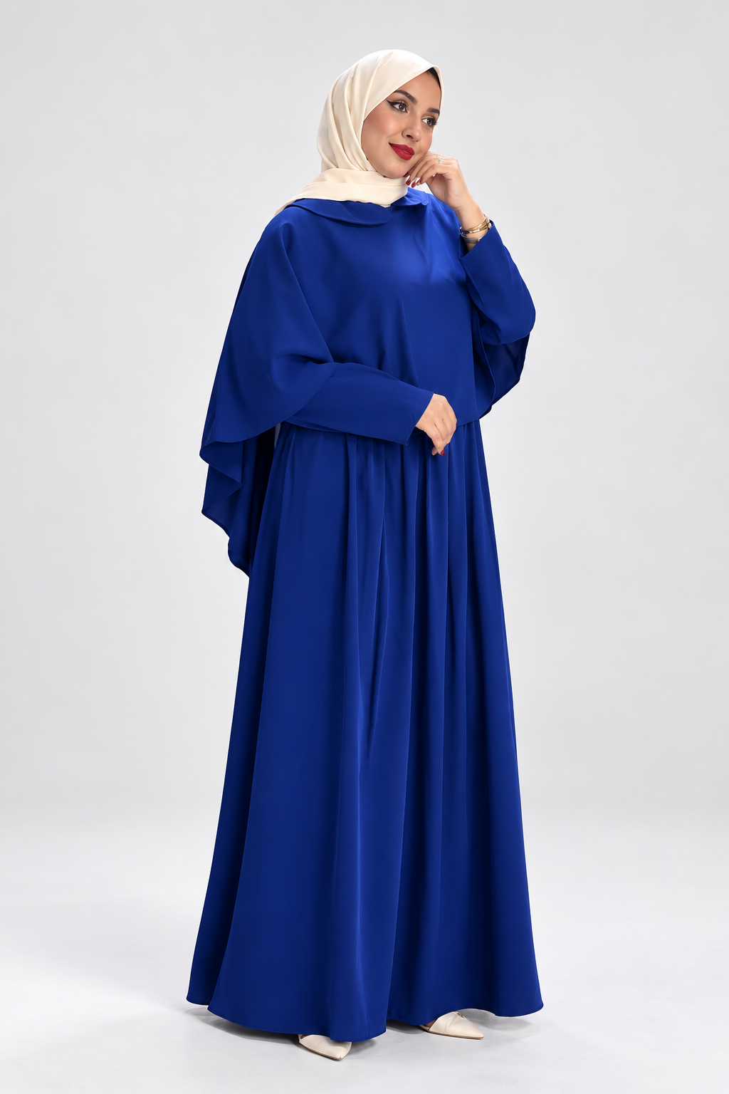 Abaya Rosa style Cape Royal Blue
