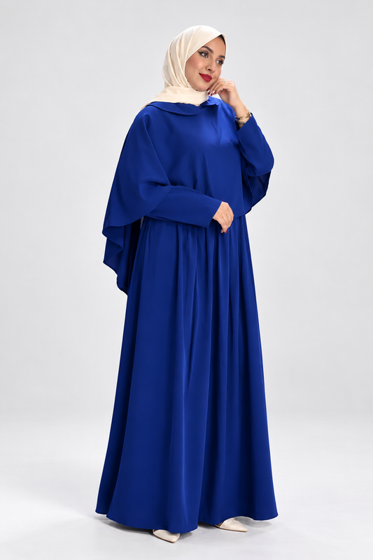 Abaya Rosa style Cape Royal Blue