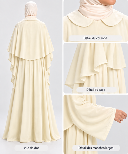 Abaya Rosa style Cape Vanilla Cream
