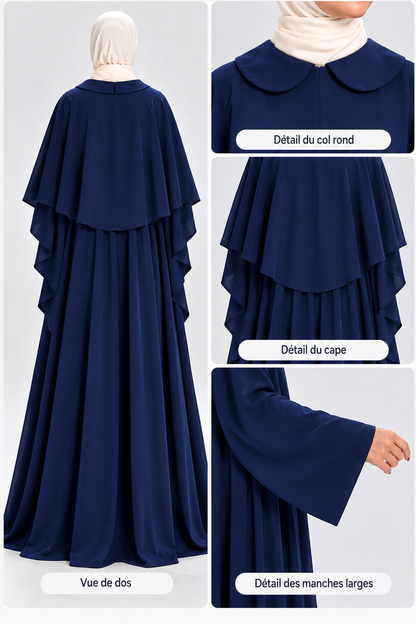 Abaya Rosa style Cape Bleu marine royal